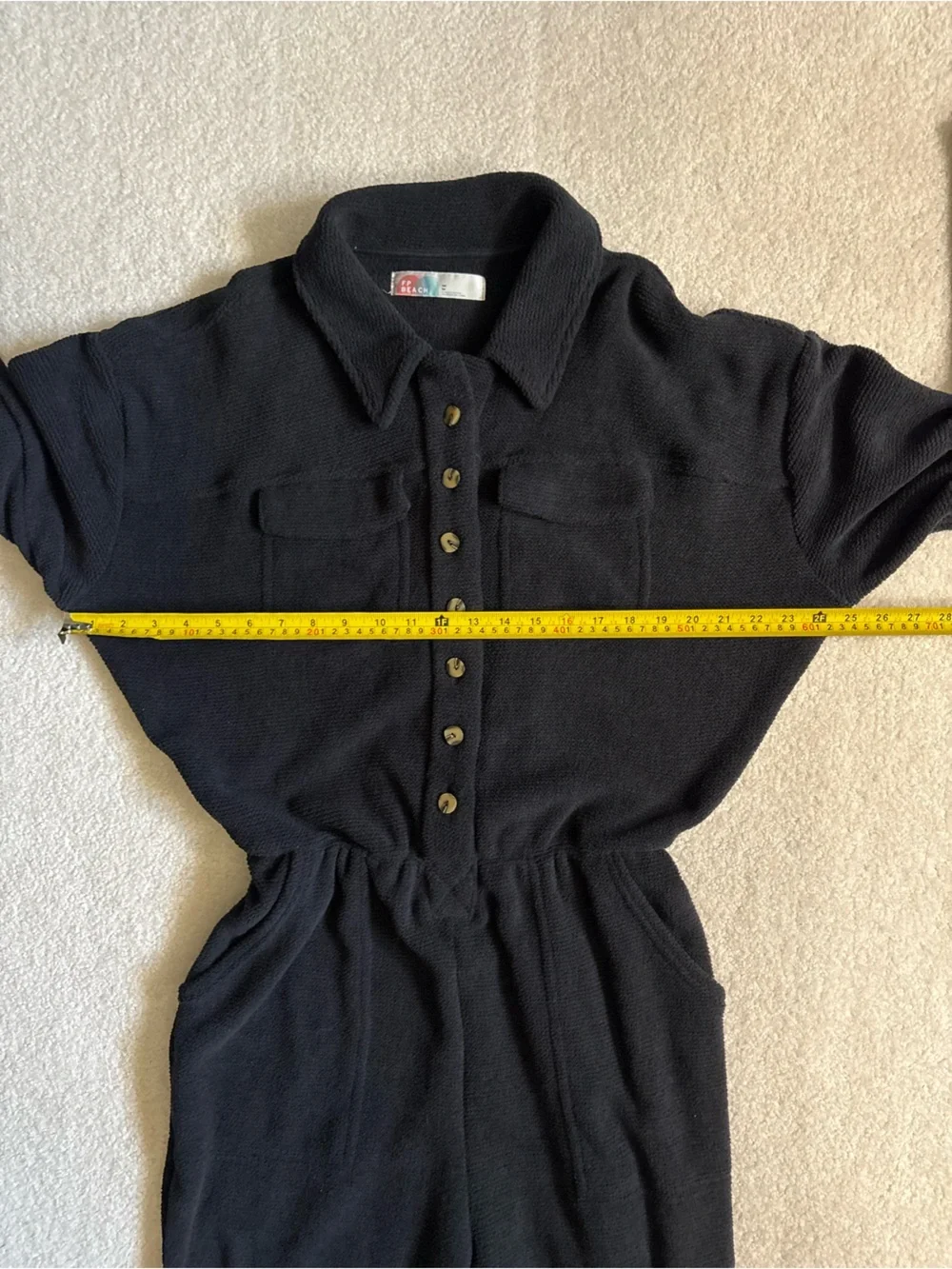 NWOT FREE PEOPLE CHENILLE ONESIE JUMPSUIT SIZE M BLACK